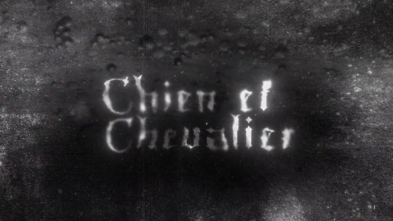 Titre « Chien et Chevalier », générique de série en motion design argentique