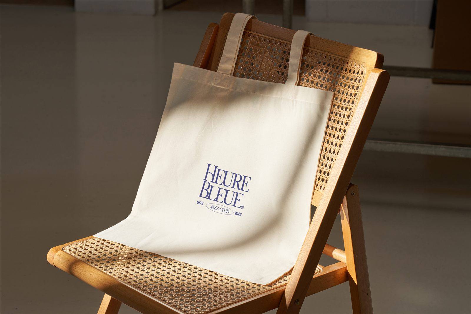 Tote bag du merchandising Heure Bleue, club de jazz à Bordeaux